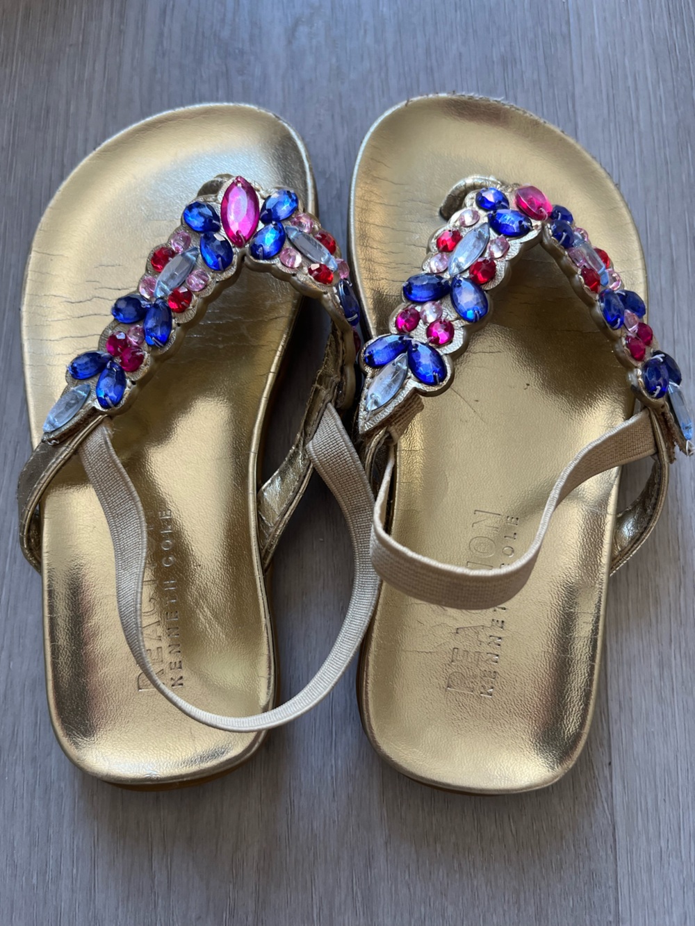 Kenneth Cole reaction girls jeweled sandals